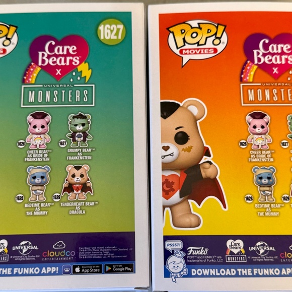 Care Bears x Universal Monsters: Tenderheart as Dracula, Grumpy as Frankenstein - Picture 2 of 2